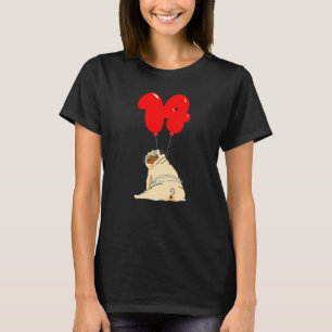 Fat Pug 14th Birthday Kids Balloon Party T-Shirt