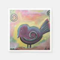 Fat Red Bird Fine Art Poster