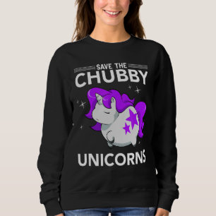 Fat Rhino Chubby Unicorn Rhinoceros Save The Chubb Sweatshirt