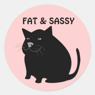 Fat & Sassy Cat Stickers