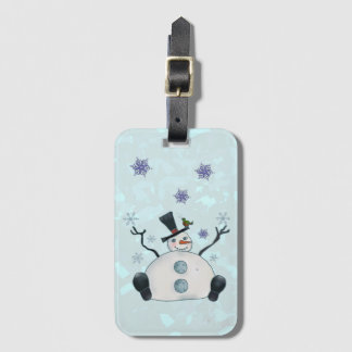 Fat Snowman Luggage Tag