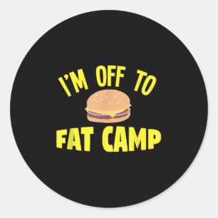 Fat Summer Camp Shirt For Kids And Funny Frat Gag  Classic Round Sticker