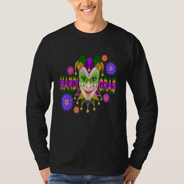 Fat Tuesday Mardi Gras Masquerade Masks ,mardi Gra T-Shirt (Front)