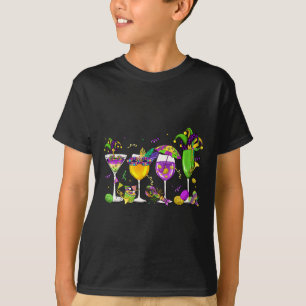 Fat Tuesday Mardi Gras Wine Gles Drink Carnival Me T-Shirt