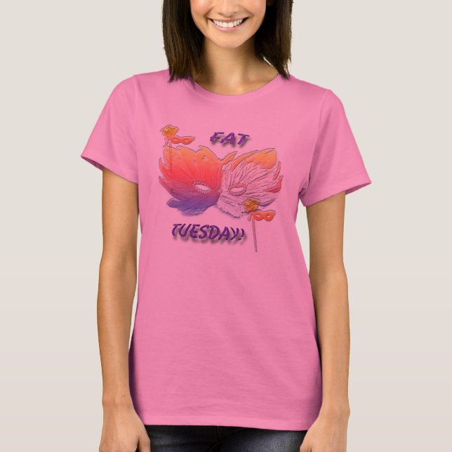 Fat Tuesday Mask T-Shirt (Front)