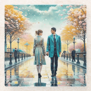 Fate Brought Us Together Glass Coaster