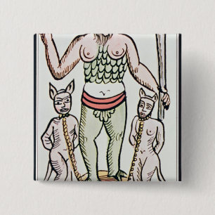 Fate, tarot card, French 15 Cm Square Badge
