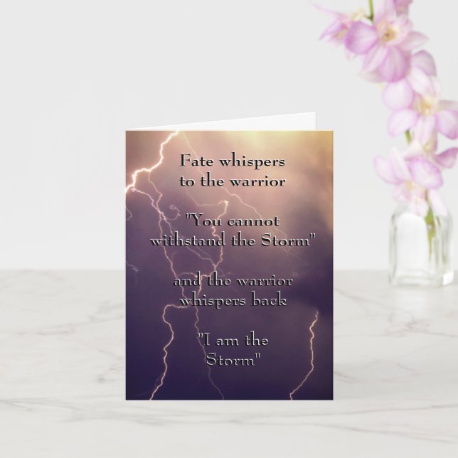 Fate Whispers to the Warrior Greeting Card (Orchid)