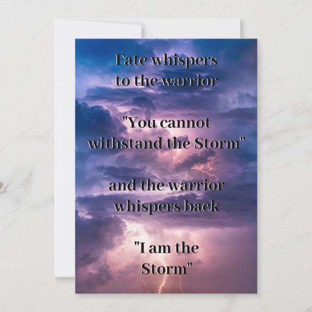 Fate Whispers to the Warrior Greeting Card (Front)