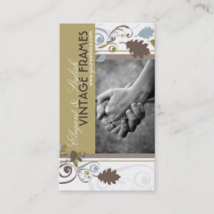 fatfatin Autumn Fall Leaves Swirls Business Card