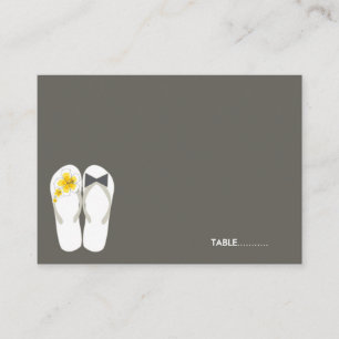 fatfatin Beach Hibiscus Flip Flops Guest Place Car Place Card