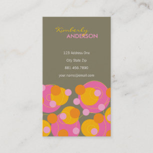 fatfatin Retro Juicy Pink Dots Groovy Profile Card