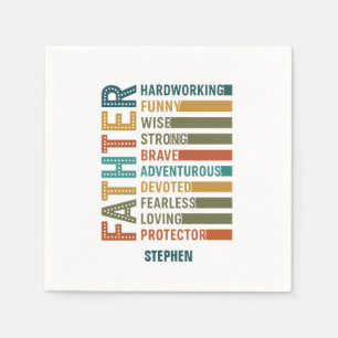Father – A Tribute of Strength, Love, and Devotion Napkin