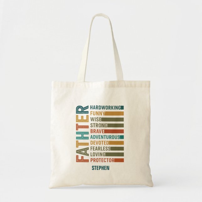 Father – A Tribute of Strength, Love, and Devotion Tote Bag (Front)