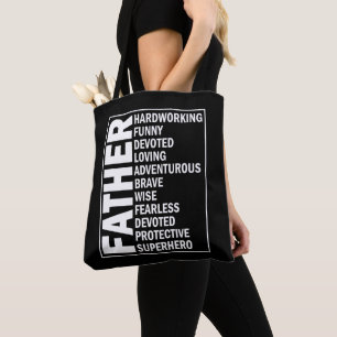 Father Adjective Fathers Day Cool Dad Definition Tote Bag