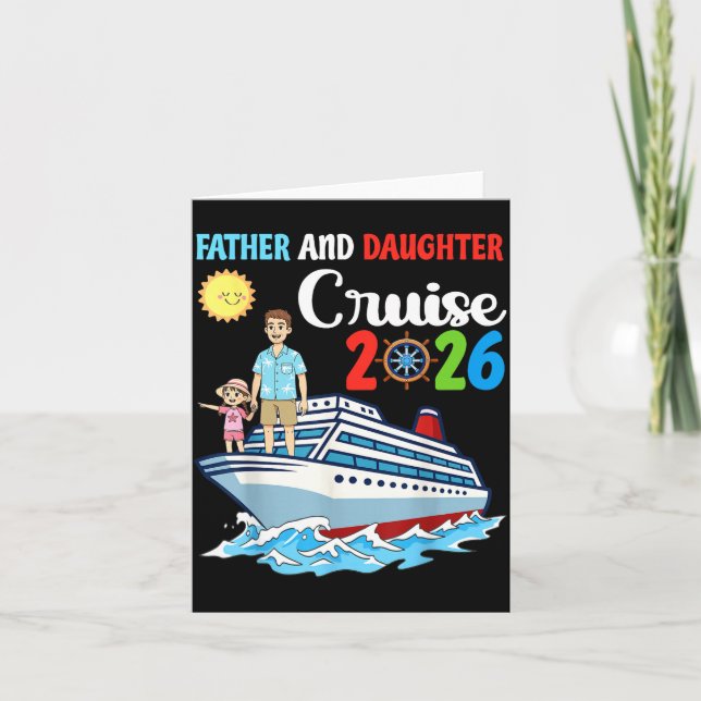 Father &amp; Daughter Cruise 2026 Family Vacation  Card (Front)
