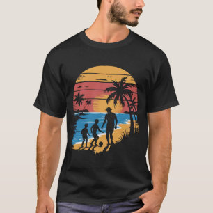 Father and 2 sons beach soccer T-Shirt
