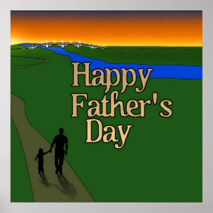 Father And Child - Father's Day Poster