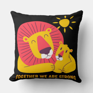 Father and Child Lion | Best Dad ever gift Cushion