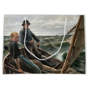 Father and Daughter at Sea (by Albert Edelfelt) Large Gift Bag