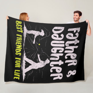 Father And Daughter Best Friends For Life Fleece Blanket