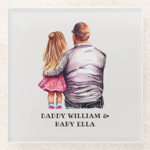 Father and Daughter Bond (10) Glass Coaster
