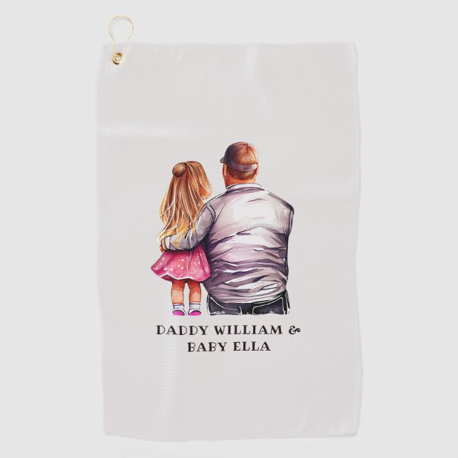 Father and Daughter Bond (10) Golf Towel (Front)