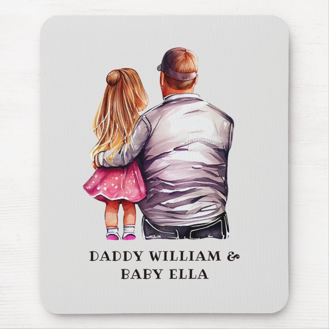 Father and Daughter Bond (10) Mouse Pad (Front)