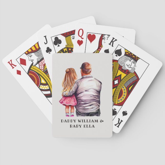 Father and Daughter Bond (10) Playing Cards (Back)
