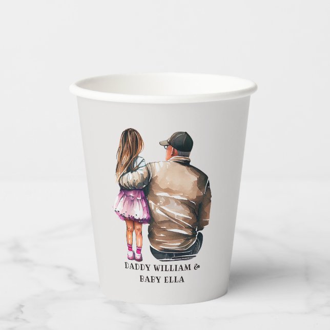 Father and Daughter Bond (11) Paper Cups (Front)