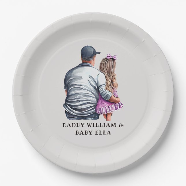 Father and Daughter Bond (12) Paper Plate (Front)