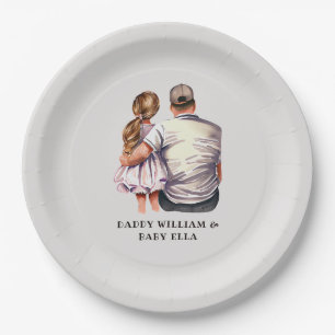 Father and Daughter Bond (13) Paper Plate