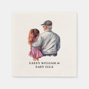 Father and Daughter Bond (14) Napkin