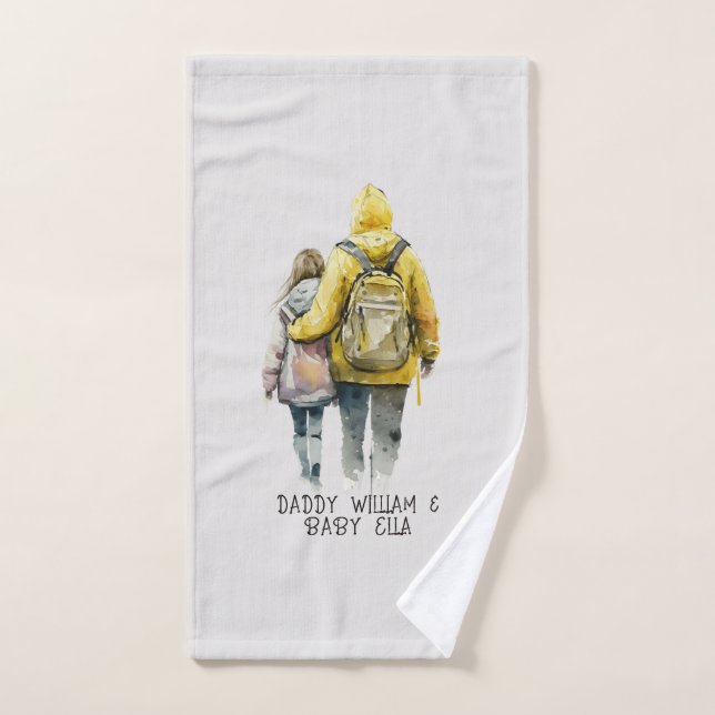 Father and Daughter Bond (2) Bath Towel Set (Hand Towel)