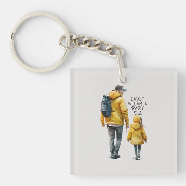 Father and Daughter Bond (3) Key Ring (Front)