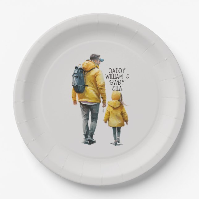 Father and Daughter Bond (3) Paper Plate (Front)