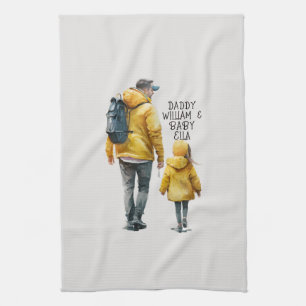 Father and Daughter Bond (3) Tea Towel