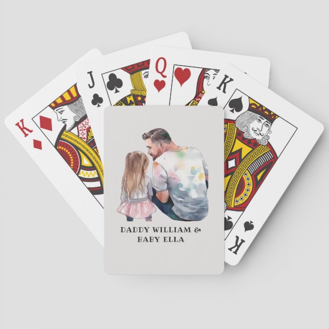 Father and Daughter Bond (5) Playing Cards (Back)