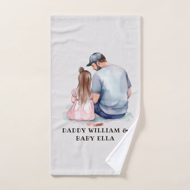 Father and Daughter Bond (7) Bath Towel Set (Hand Towel)