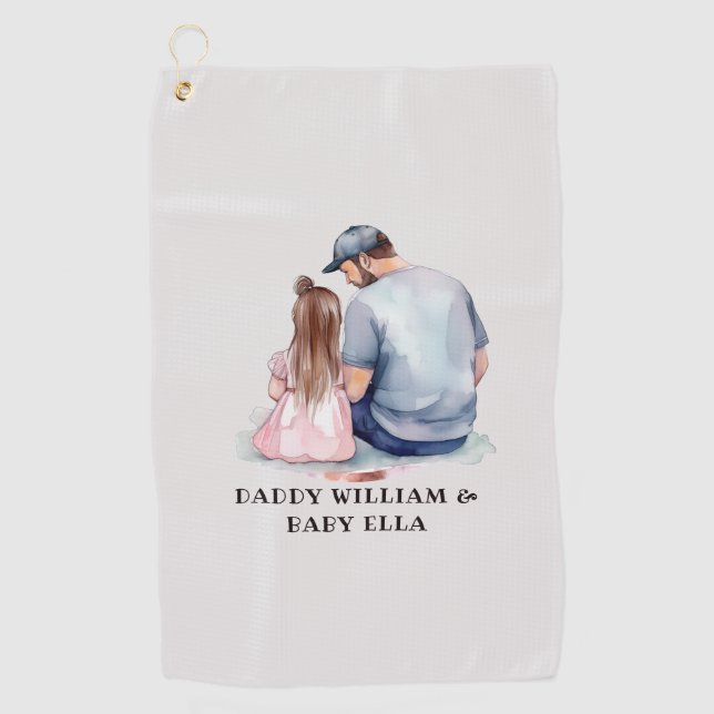 Father and Daughter Bond (7) Golf Towel (Front)