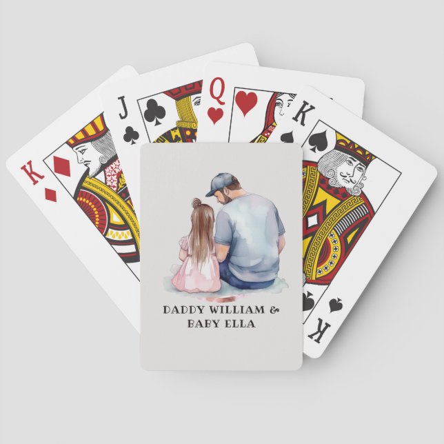 Father and Daughter Bond (7) Playing Cards (Back)