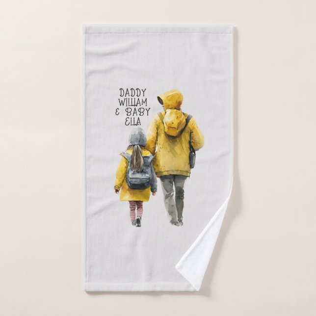 Father and Daughter Bond Bath Towel Set (Hand Towel)