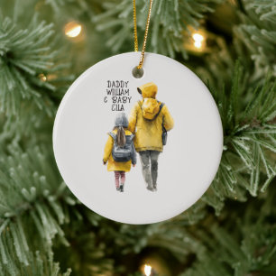 Father and Daughter Bond Ceramic Tree Decoration