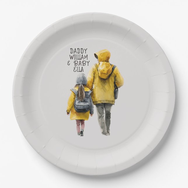 Father and Daughter Bond Paper Plate (Front)