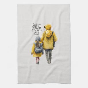 Father and Daughter Bond Tea Towel