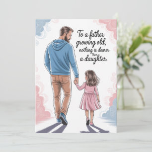 Father and Daughter Card Father’s Day Birthday 