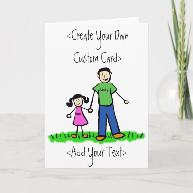 Father and Daughter Custom Greeting Card (Front)