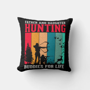 Father and Daughter Deer Hunting Cushion