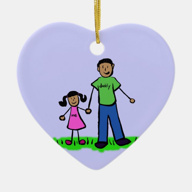 Father and Daughter Family Custom Ornaments (Front)