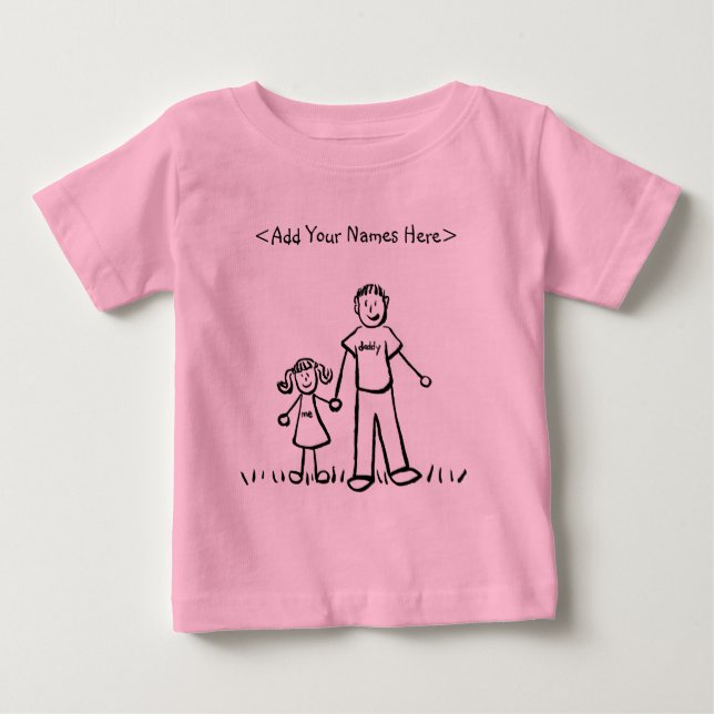Father and Daughter Shirt (Custom Names Front) (Front)